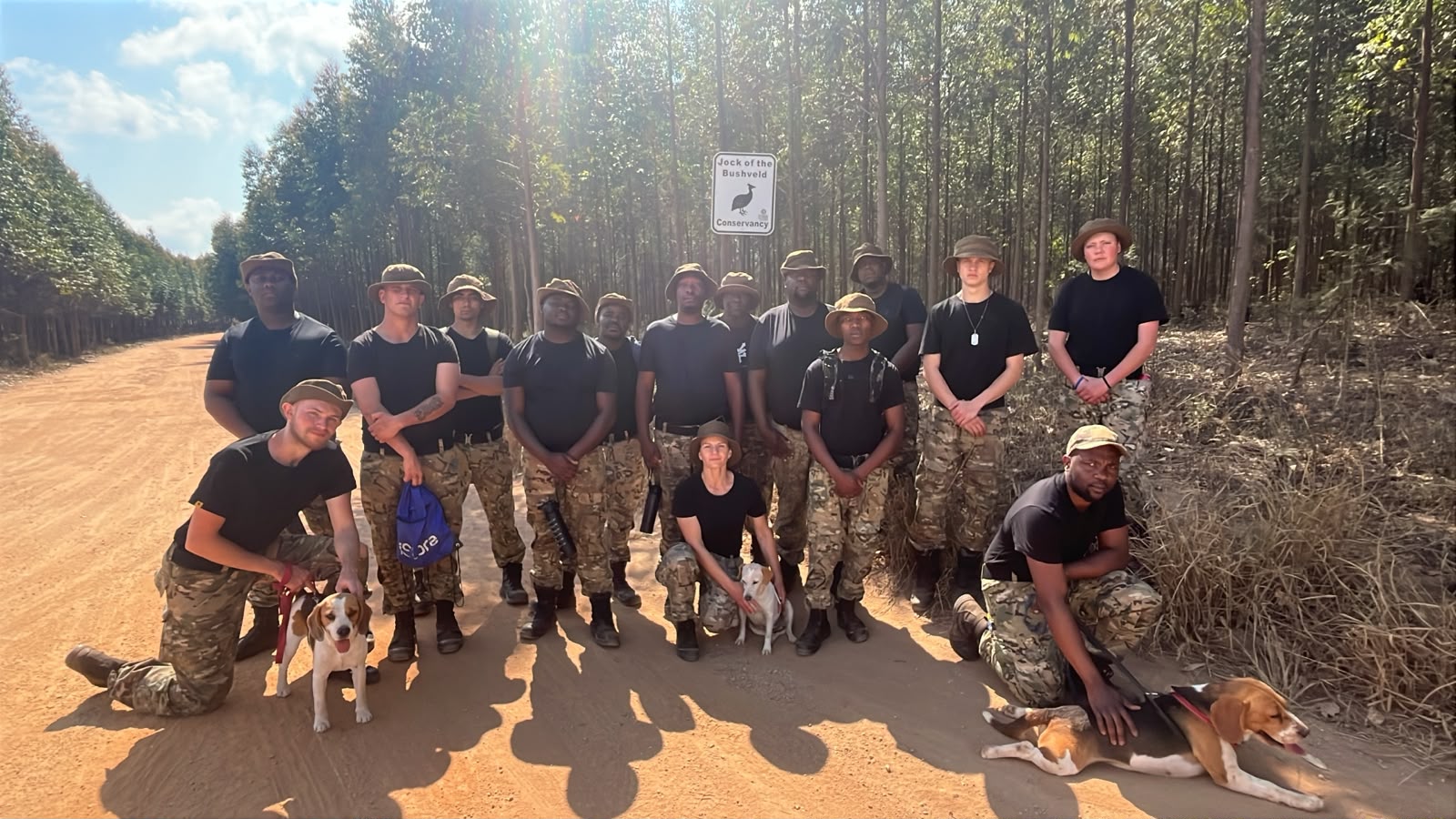 Milites Dei training group in the field